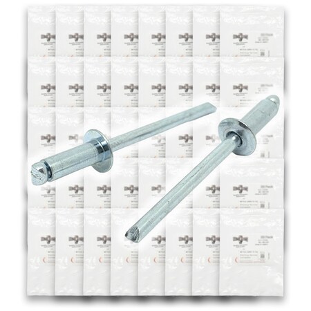 Boltsandnuts.Com Dome Head Blind Pop Rivets Steel/Steel Mandrel Zinc Clear Assortment - 2035 PCS Assortment Kit #367